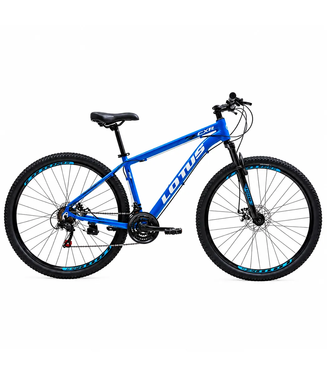 1 Bicicleta Aro 29 MTB Lotus Alumínio Bicicleta Aro 29 MTB Lotus Alumínio 21 Marchas Azul/Branco Quadro 17,5 – Cairu - Imagem 1