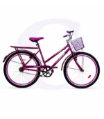 Bicicleta Feminina Cairu Genova Aro 26 Violeta com Cesta – Freio V-Brake