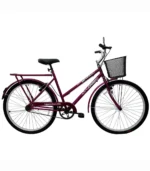 Bicicleta Feminina Cairu Genova Aro 26 Violeta com Cesta – Freio V-Brake - Imagem 3