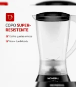 Liquidificador Mondial Power Black 550W Compag - Imagem 3