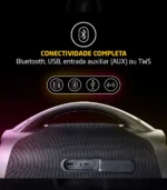 Caixa de Som Pulse X Boombox Bluetooth 220W RMS SP626 – Preta - Imagem 5