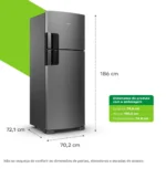 Geladeira Consul 451L Frost Free Duplex 2 Portas Inox CRM53FKANA - Imagem 5