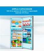 Geladeira Midea Frost 473L Free Duplex Inverter Bivolt 2 Portas Inox MD-RT611EVK463 - Imagem 5