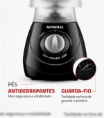 Liquidificador Mondial Power Black 550W Compag - Imagem 5