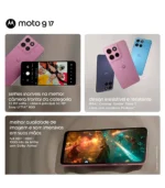 Motorola Moto G17 256GB 12GB RAM Boost, Tela 6,7” FHD+, Roxo Smartphone - Imagem 6