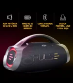 Caixa de Som Pulse X Boombox Bluetooth 220W RMS SP626 – Preta - Imagem 7